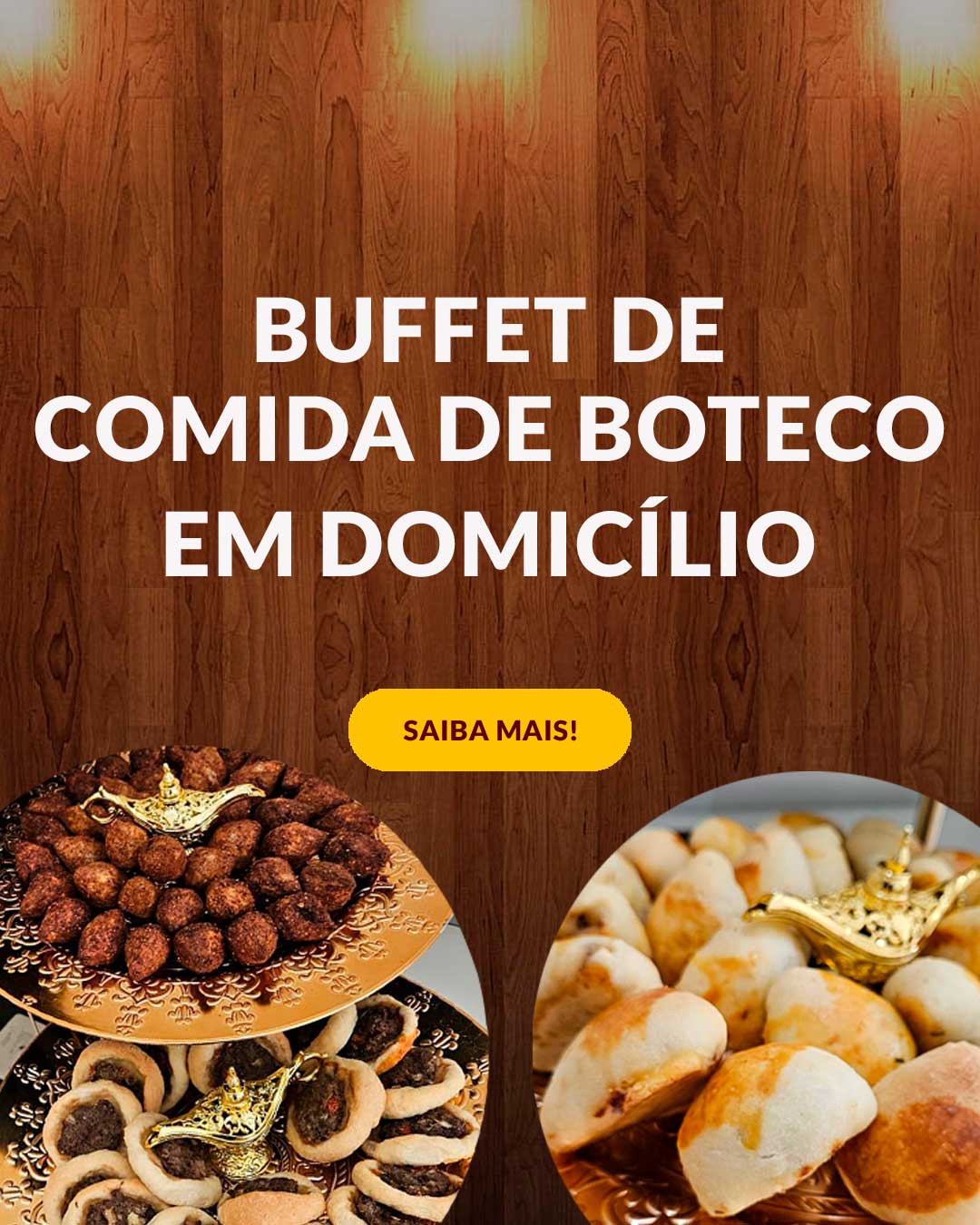 Buffet de comida de boteco em domicílio